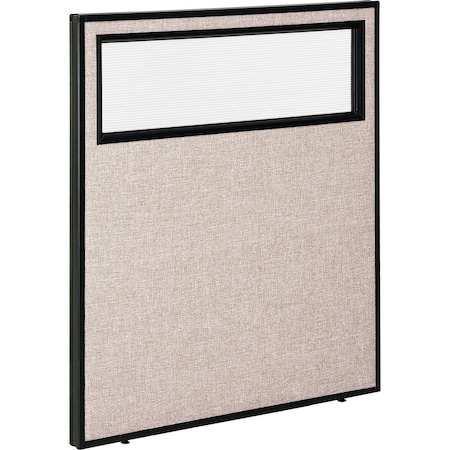 Global Industrial Office Partition Panel With Partial Window, 36-1/4W x 42H, Tan 694754WTN